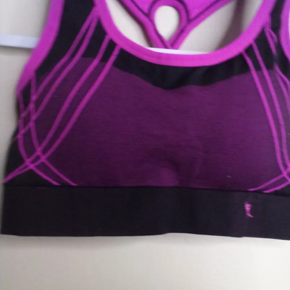 Danskin Now Sports Bra Women S Active Athletic Workout Purple Black